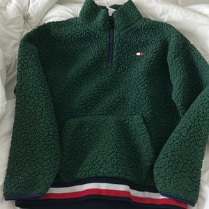 Tommy Hilfiger green Sherpa jacket